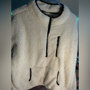 Pull over zip up hoodie